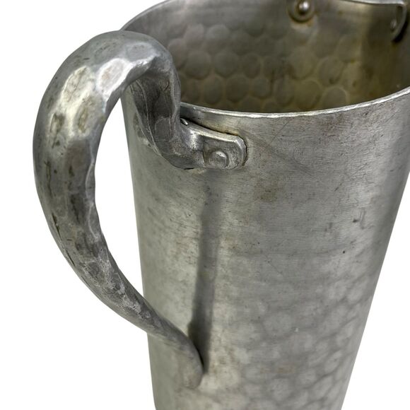 Vintage Everlast Hand Forged Metal Hammered Aluminum Pitcher Kitchen Lot of 2 - Picture 5 of 16